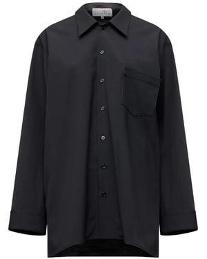 MM6 by Maison Martin Margiela Vestido camisero de manga larga - Negro