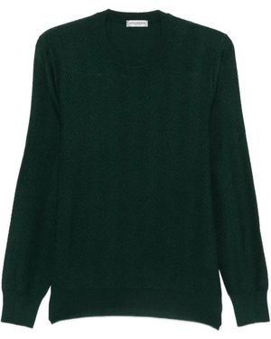 Vengera Pullover Mit Zickzackmuster - Grün