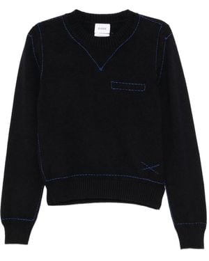 Barrie Top-Stitch Jumper - Black