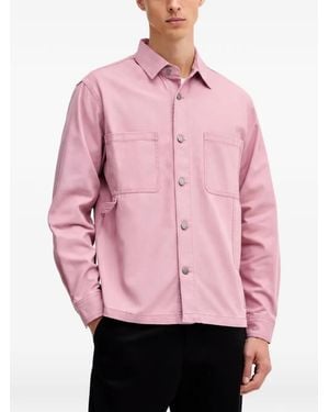 Benetton Buttoned Chest-Pockets Shirt - Pink