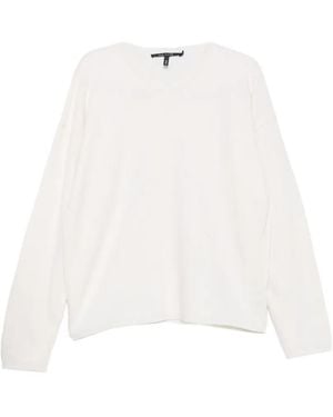 Sofie D'Hoore Maurice V-Neck Long-Sleeve Knit - White