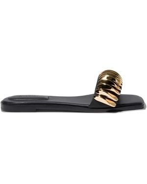 Jonathan Simkhai Ripple Flat Sandals - Black