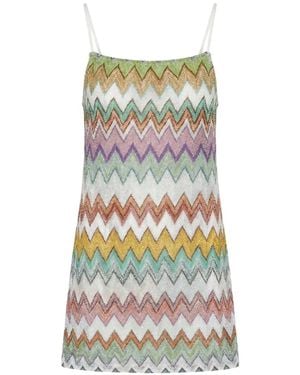 Missoni Zig-Zag Mini Dress - White