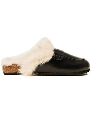 Twinset Faux-Fur Mules - Black