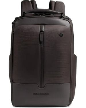 Piquadro Sac À Dos Pour Ordinateur Zippé - Noir