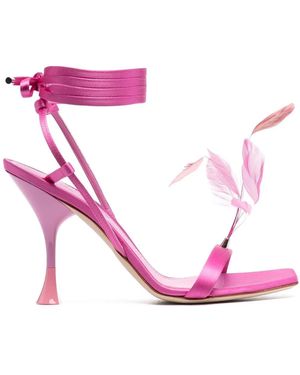 3Juin Giglio Syria Satin Candy Sandal Model in Pink | Lyst