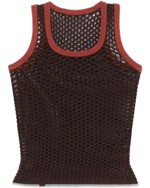 Isa Boulder Fishnet Tank Top - Black