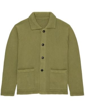 Fortela Beta Buttoned Cotton Cardigan - Green