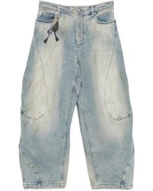 CROQUIS Drawstring Tapered Jeans - Blue