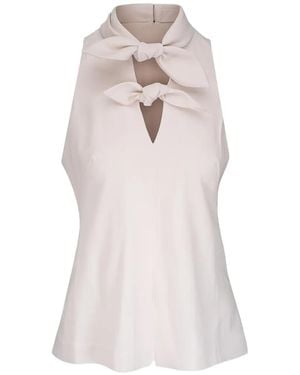 Lela Rose Tie-Detail Blouse - White