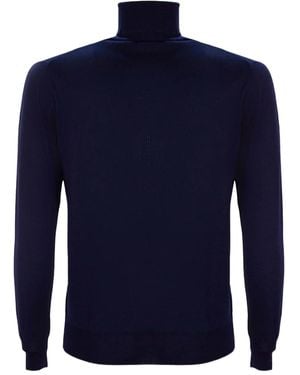 Cruciani High-Neck Jumper - Blue