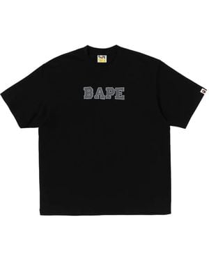 A Bathing Ape T-Shirt mit Logo - Schwarz