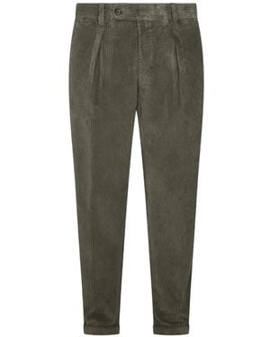 Berwich Cordhose Mit Falten - Grün