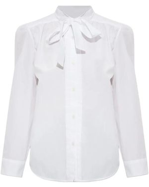 R13 Tie-Detail Long-Sleeve Shirt - White