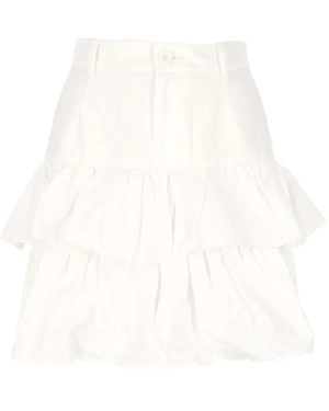 Fiorucci Falda Con Volantes - Blanco