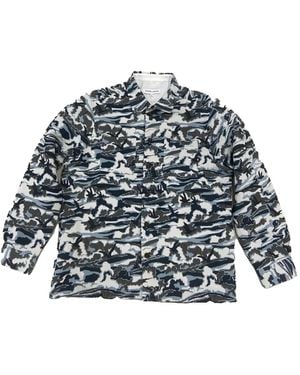 Maison Labiche Monge bird-pattern overshirt - Gris