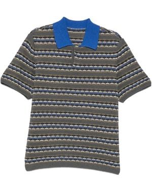CROQUIS Polo À Détails Rayés - Blue