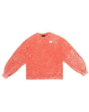Nike Flight Washed Crew-Neck Sweatshirt - Red