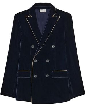 Pierre Louis Mascia Kanpur Velvet Blazer - Blue