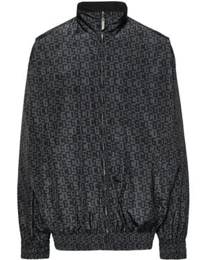 Gcds Reversible Logo-Print Jacket - Black