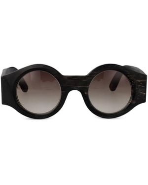 Rigards X Uma Wang Round-Frame Sunglasses - Black