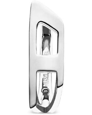DIESEL Steel Hoop Earring - White