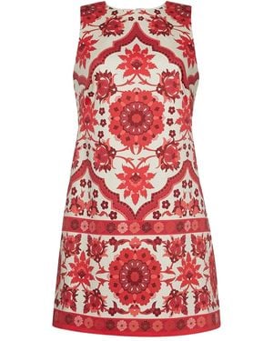 Cara Cara Mackenzie Floral-Print Mini Dress - Red