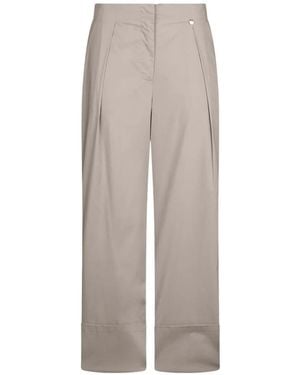 Liu Jo Flared Poplin Trousers - White