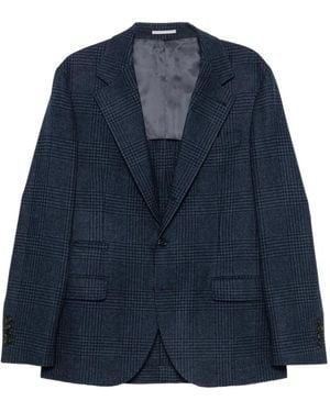 Brunello Cucinelli Wool Single-Breasted Jacket - Blue