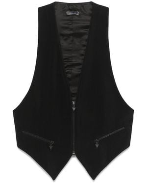 Mugler Chaleco de vestir con botones - Negro