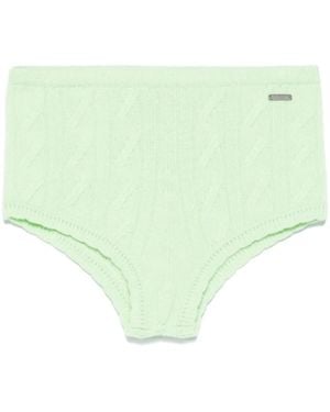 Blumarine Shorts Mit Zopfmuster - Grün
