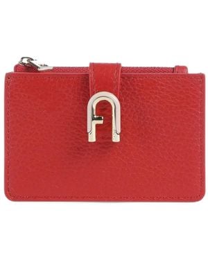 Furla 1927 Grained Leather Wallet - Red