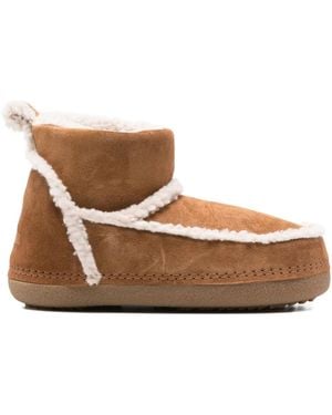 Inuikii Classic Shearling Low Suede Ankle Boots - Brown