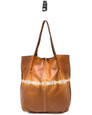SOMMET Nara Tie-Dye Leather Shoulder Bag - Brown