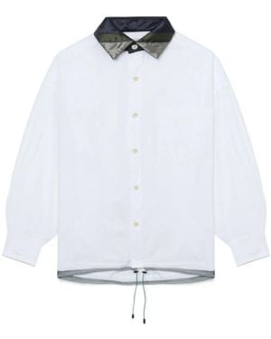 Kolor Camicia Con Colletto A Righe - Bianco