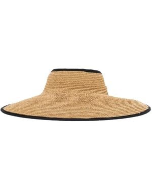 Helen Kaminski Raffia trim-detail hat - Weiß