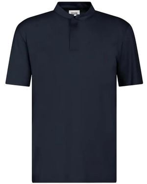 DRYKORN Louis Band-Collar T-Shirt - Blue