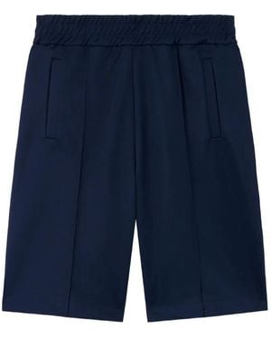 Palm Angels Shorts Sportivi Con Logo - Blu