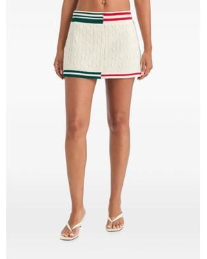 SER.O.YA Pearson Cable-Knit Skirt - White