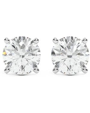 Diamond Essentials Lab-Grown Diamond Solitaire Stud Earrings - White