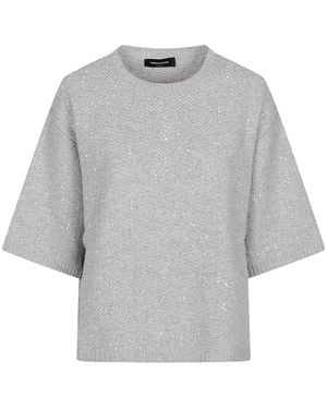 Fabiana Filippi Pullover Mit Pailletten - Grau