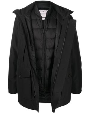 Woolrich Double Layered Hooded Coat - Black