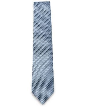 Tom Ford Geometric Silk Tie - Blue