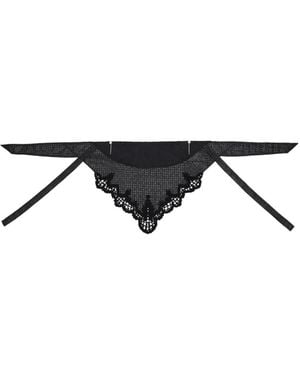 CA4LA Accesorio Para El Pelo Bordado Con Ribete De Ganchillo - Negro