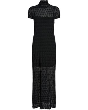 Proenza Schouler Robe Zein À Coupe Mi-Longue - Black