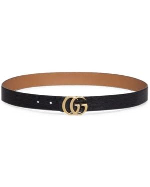 Gucci Reversible Gg Marmont Belt - White