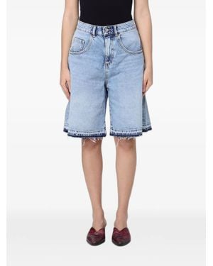 ICON DENIM Lulu Jeans-Shorts Mit Ungesäumten Kanten - Blau