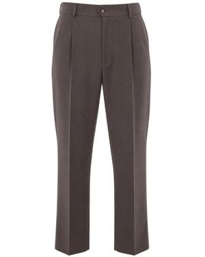 L.B.M. 1911 Pleated Straight-Leg Pants - Gray