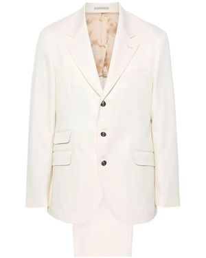 Brunello Cucinelli Notch-Lapel Tailored Suit - White