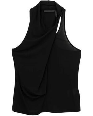 Helmut Lang Draped Halterneck Top - Black